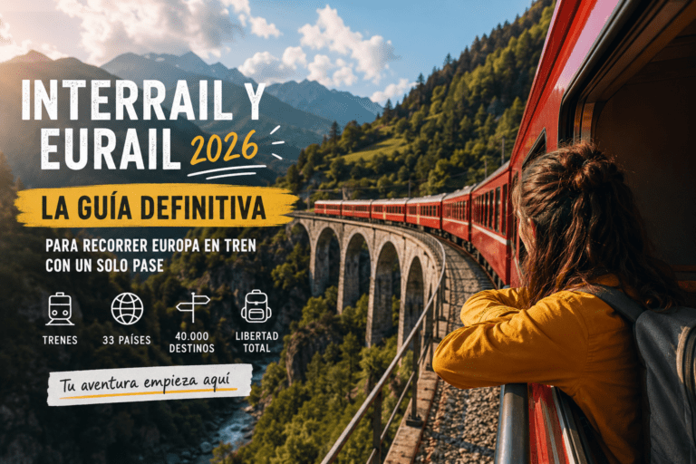 Interrail y Eurail 2026: la guía definitiva para recorrer Europa en tren con un solo pase 🚆✨