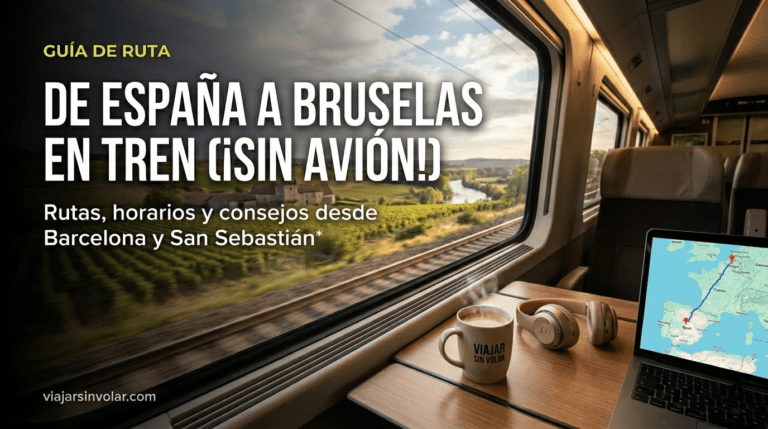 Tren Barcelona Bruselas: vista desde el interior del TGV viajando por Europa sin avión
