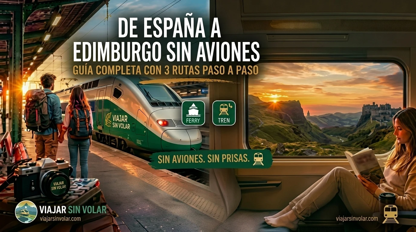 Cómo ir de España a Edimburgo en tren y ferry sin avión: rutas por París, Londres y Portsmouth