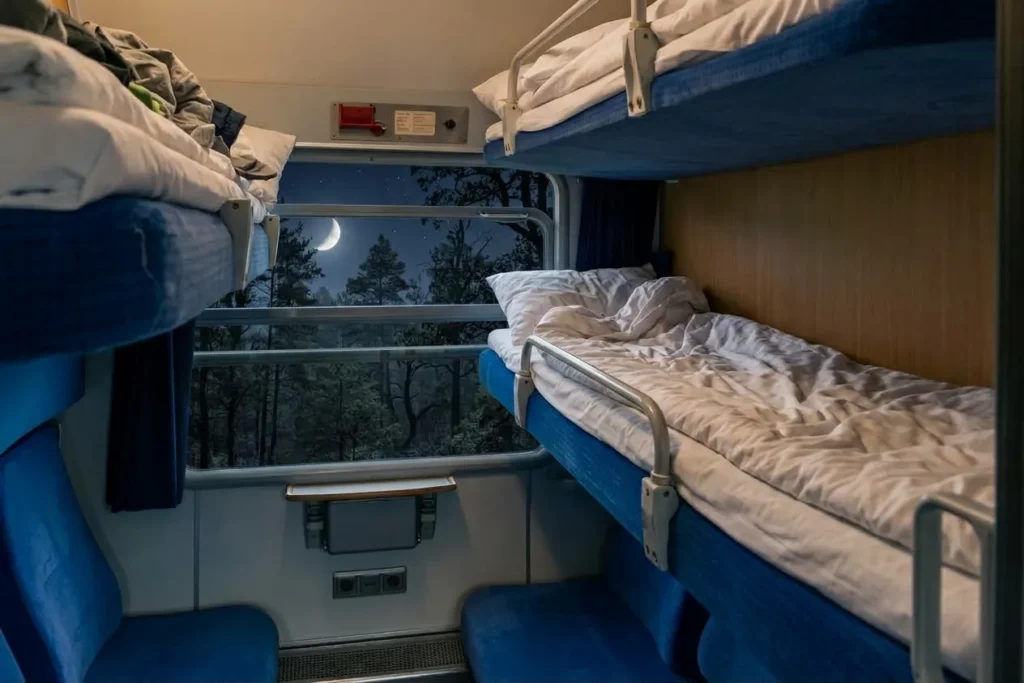 Ejemplo de cabina Comfort Standard del tren nocturno Bruselas Milán de European Sleeper